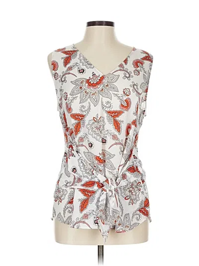 Pre-owned Ann Taylor Loft Outlet Sleeveless Blouse In Silver