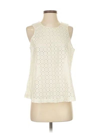 Pre-owned Ann Taylor Loft Outlet Sleeveless Blouse In White