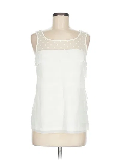 Pre-owned Ann Taylor Loft Outlet Sleeveless Blouse In White