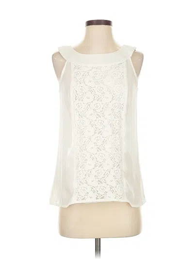 Pre-owned Ann Taylor Loft Outlet Sleeveless Blouse In White