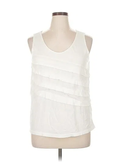 Pre-owned Ann Taylor Loft Outlet Sleeveless Blouse In White