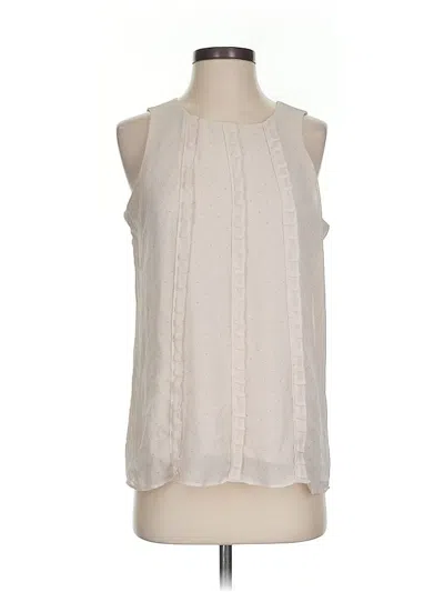 Pre-owned Ann Taylor Loft Outlet Sleeveless Blouse In White