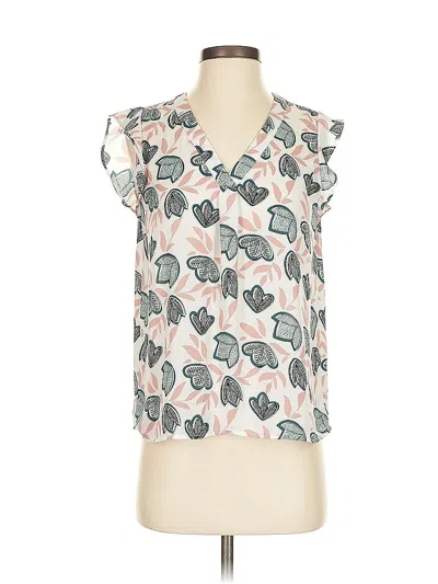 Pre-owned Ann Taylor Loft Outlet Sleeveless Blouse In White