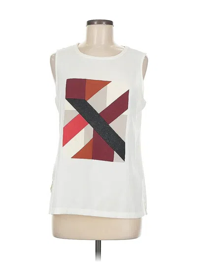 Pre-owned Ann Taylor Loft Outlet Sleeveless Blouse In White