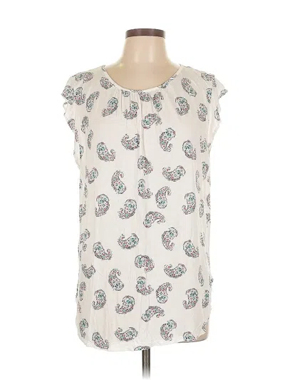 Pre-owned Ann Taylor Loft Outlet Sleeveless Blouse In White