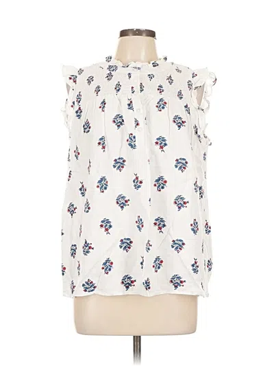 Pre-owned Ann Taylor Loft Outlet Sleeveless Blouse In White