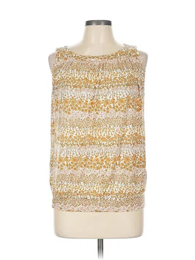 Pre-owned Ann Taylor Loft Outlet Sleeveless Blouse In Yellow
