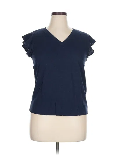 Pre-owned Ann Taylor Loft Outlet Sleeveless T-shirt In Blue
