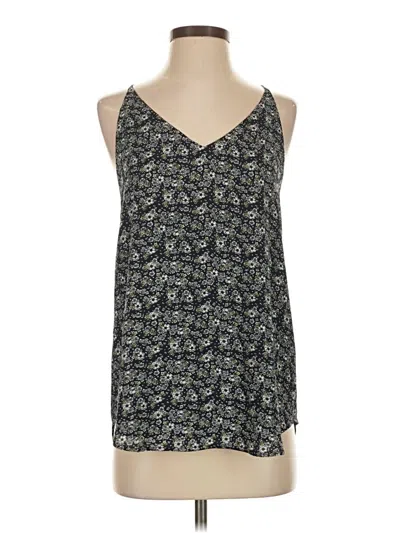 Ann Taylor Loft Outlet Sleeveless Top Blue V Neck Tops In Multi