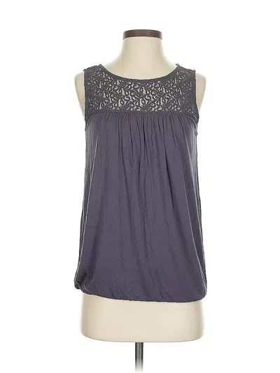 Pre-owned Ann Taylor Loft Outlet Sleeveless Top Gray Halter Neckline Tops
