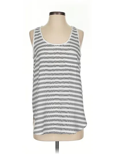 Pre-owned Ann Taylor Loft Outlet Sleeveless Top Gray Scoop Neck Tops