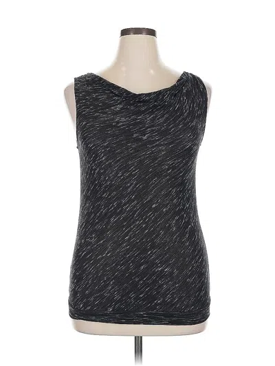 Pre-owned Ann Taylor Loft Outlet Sleeveless Top Gray Scoop Neck Tops