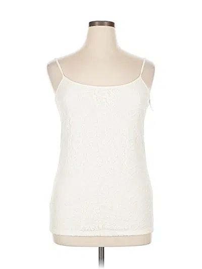 Pre-owned Ann Taylor Loft Outlet Sleeveless Top Ivory Sweetheart Neckline Tops In White