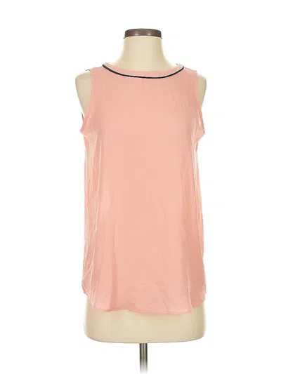 Pre-owned Ann Taylor Loft Outlet Sleeveless Top Pink Boatneck Tops