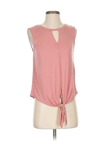 Ann Taylor Loft Outlet Sleeveless Top Pink Keyhole Neckline Tops
