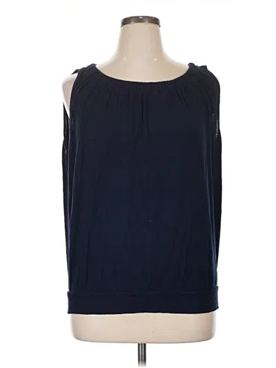 Pre-owned Ann Taylor Loft Outlet Sleeveless T-shirt In Blue