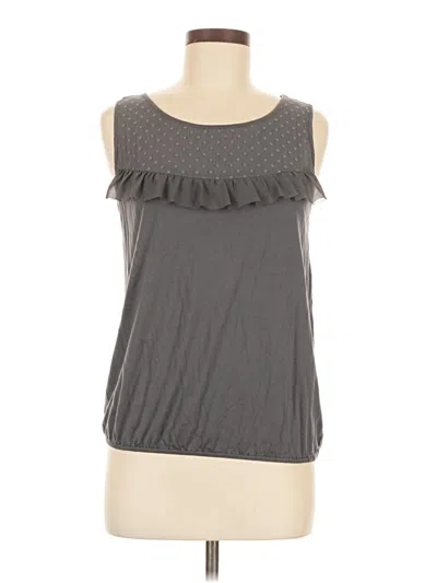 Pre-owned Ann Taylor Loft Outlet Sleeveless T-shirt In Gray
