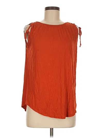 Pre-owned Ann Taylor Loft Outlet Sleeveless T-shirt In Orange