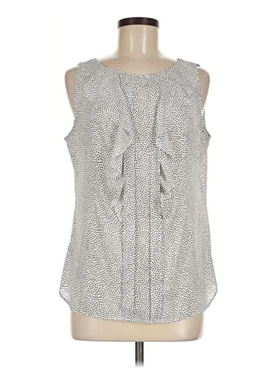 Pre-owned Ann Taylor Loft Outlet Sleeveless T-shirt In Silver