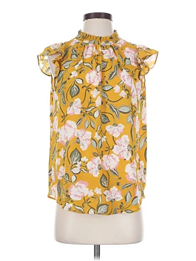 Pre-owned Ann Taylor Loft Outlet Sleeveless T-shirt In Yellow
