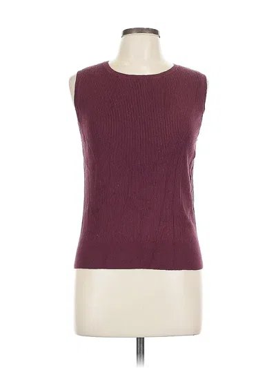 Pre-owned Ann Taylor Loft Outlet Sweater Vest In Burgundy