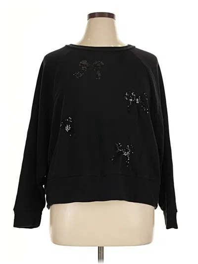 Pre-owned Ann Taylor Loft Outlet Sweatshirt In Black