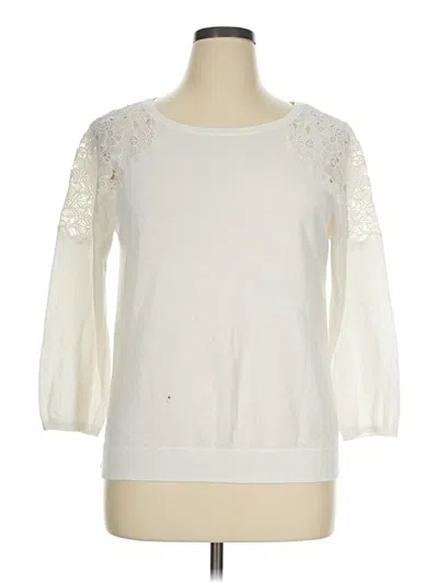 Pre-owned Ann Taylor Loft Outlet Sweatshirt In Ivory