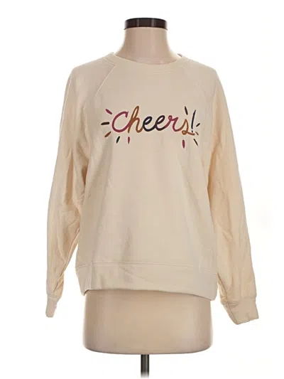 Pre-owned Ann Taylor Loft Outlet Sweatshirt In Ivory