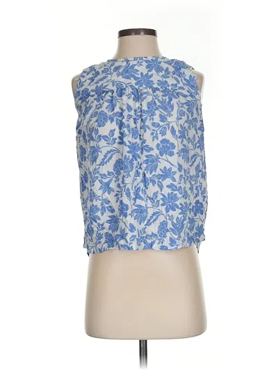 Pre-owned Ann Taylor Loft Outlet Tank Top Blue Halter Neckline Tops