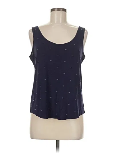 Pre-owned Ann Taylor Loft Outlet Tank Top Blue Strapless Neckline Tops