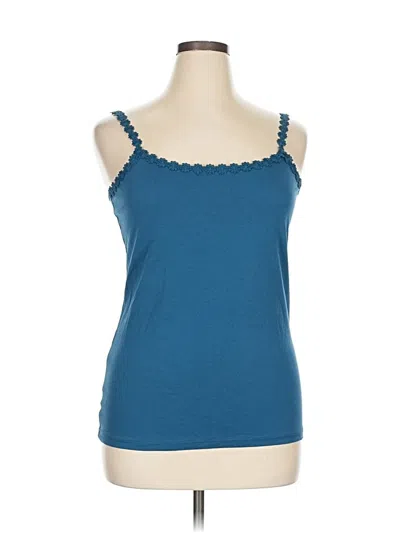 Pre-owned Ann Taylor Loft Outlet Tank Top Blue Sweetheart Neckline Tops