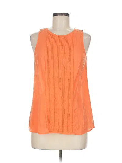 Pre-owned Ann Taylor Loft Outlet Tank Top Orange Halter Neckline Tops