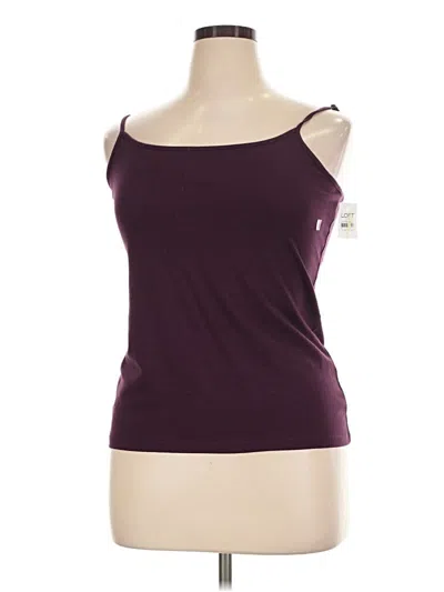 Ann Taylor Loft Outlet Tank Top Purple Strapless Neckline Tops