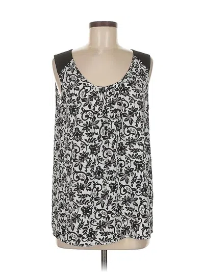 Pre-owned Ann Taylor Loft Outlet Tank Top Silver Strapless Neckline Tops