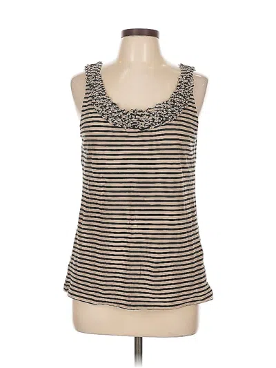 Pre-owned Ann Taylor Loft Outlet Tank Top Tan Strapless Neckline Tops In Brown