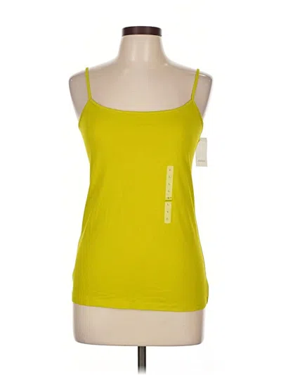 Pre-owned Ann Taylor Loft Outlet Tank Top Yellow Square Neckline Tops