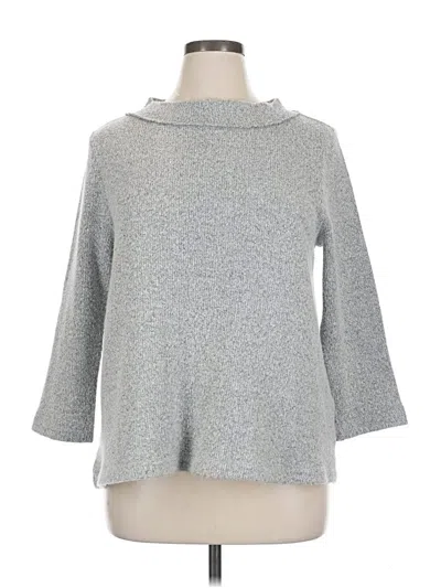 Pre-owned Ann Taylor Loft Outlet Turtleneck Sweater In Silver