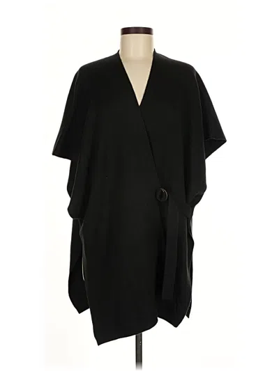 Pre-owned Ann Taylor Loft Poncho In Black
