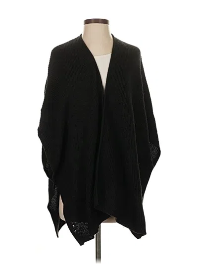 Pre-owned Ann Taylor Loft Poncho In Black
