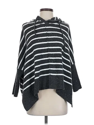 Pre-owned Ann Taylor Loft Poncho In Black