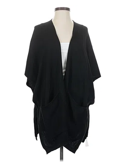 Pre-owned Ann Taylor Loft Poncho In Black