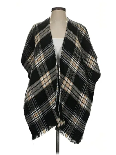 Pre-owned Ann Taylor Loft Poncho In Black