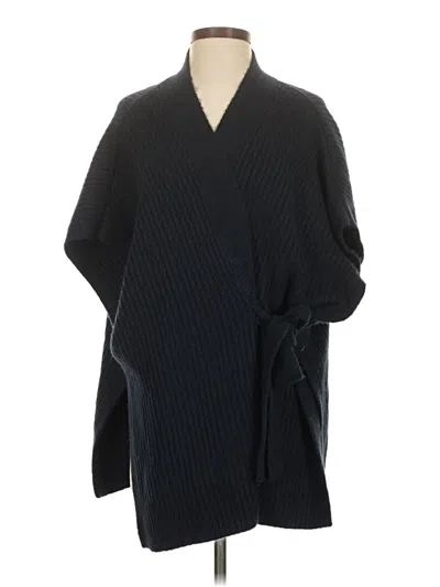 Pre-owned Ann Taylor Loft Poncho In Black