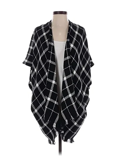 Pre-owned Ann Taylor Loft Poncho In Black