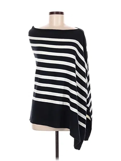 Pre-owned Ann Taylor Loft Poncho In Black
