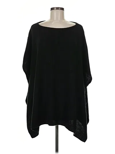 Pre-owned Ann Taylor Loft Poncho In Black