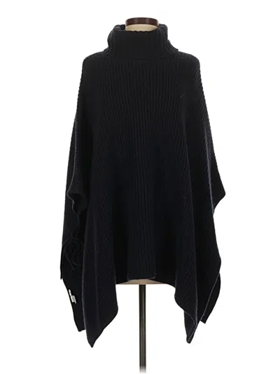 Pre-owned Ann Taylor Loft Poncho In Black