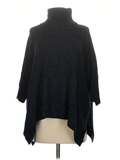 Pre-owned Ann Taylor Loft Poncho In Black