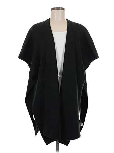 Pre-owned Ann Taylor Loft Poncho In Black