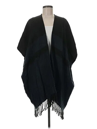 Pre-owned Ann Taylor Loft Poncho In Black